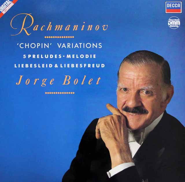ボレットのラフマニノフ/ショパンの主題による変奏曲ほか　独DECCA　3598　LP レコード