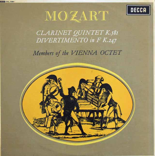 【オリジナル盤】　ウィーン・オクテット（八重奏団）のモーツァルト/ディヴェルティメント 第10番他　英DECCA　3204　LP　レコード