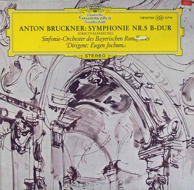 【独最初期盤】　ヨッフムのブルックナー/交響曲第5番　独DGG　3507　LP レコード