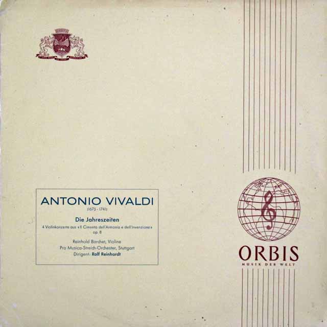 バルヒェット&ラインハートのヴィヴァルディ/「四季」　独ORBIS　3205　LP レコード