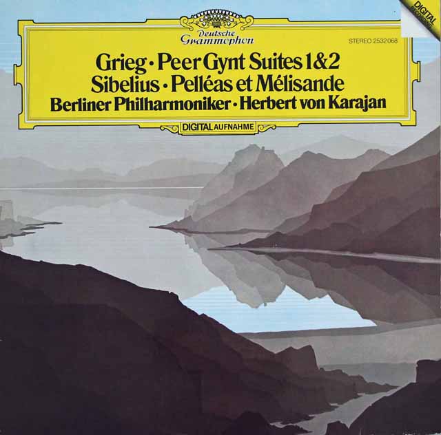 カラヤンのグリーグ/「ペール・ギュント」ほか　独DGG　3597　LP レコード