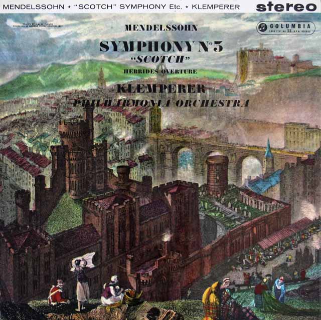 クレンペラーのメンデルスゾーン/交響曲第3番「スコットランド」ほか　英Columbia　3206　LP レコード