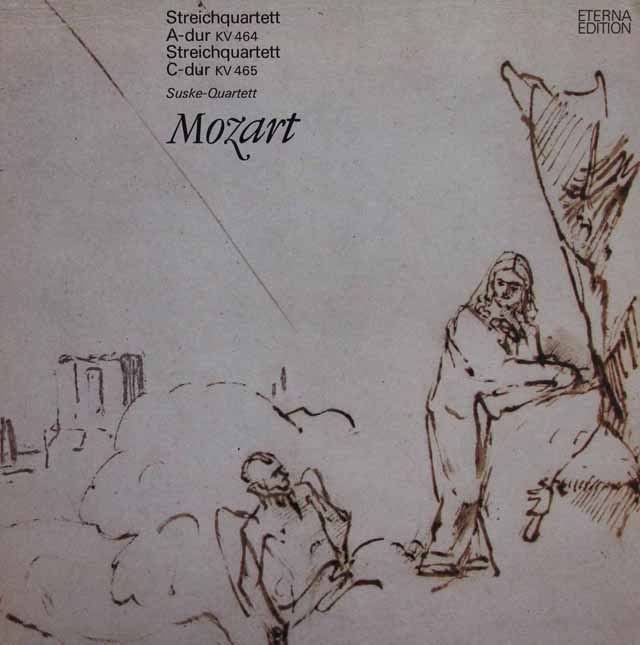 ズスケ四重奏団のモーツァルト/弦楽四重奏曲第18番、第19番「不協和音」　独ETERNA　3597　LP レコード