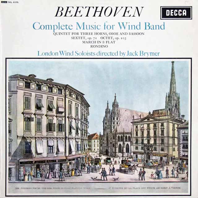 【オリジナル盤】　ブライマーのベートーヴェン/管楽器のための音楽全集  英DECCA  3207　LP レコード