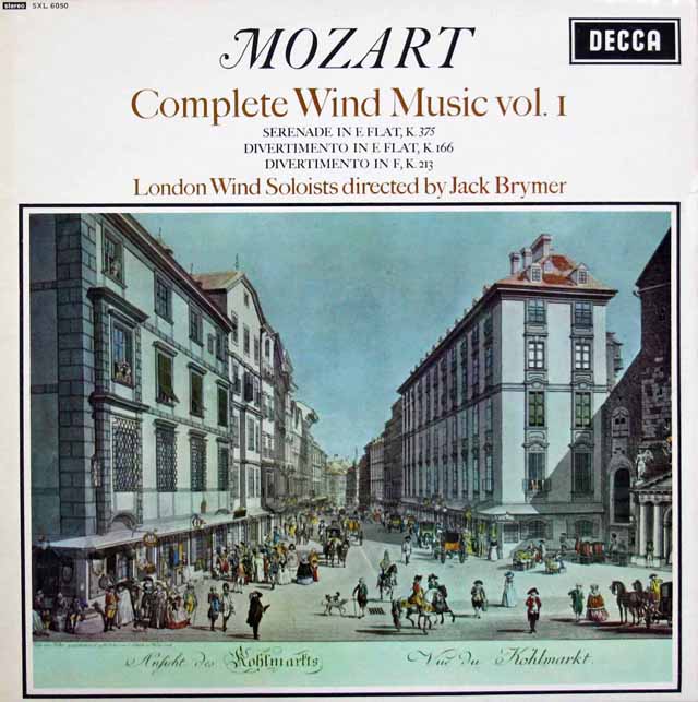 ブライマーのモーツァルト/管楽器のための音楽集 vol.1  英DECCA  3207　LP レコード