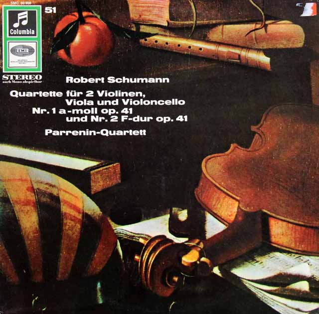 パレナン四重奏団のシューマン/弦楽四重奏曲第1&2番　独COLUMBIA　3207　LP レコード