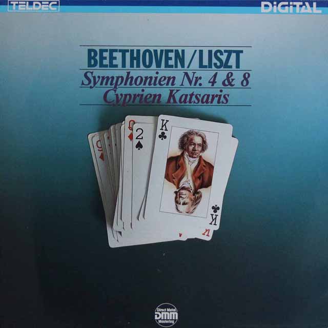 カツァリスのベートーヴェン（リスト編曲）/交響曲第4、8番　独TELDEC　3721　LP レコード