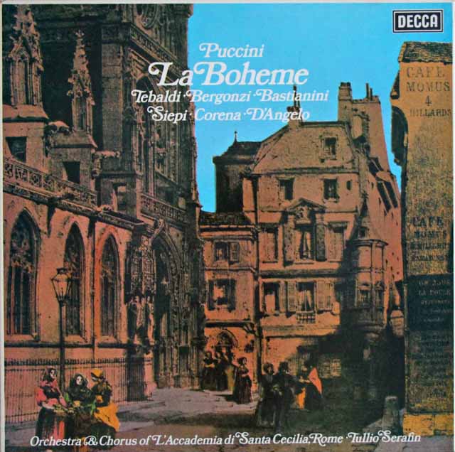セラフィンのプッチーニ/「ボエーム」 　英DECCA　3207　LP レコード