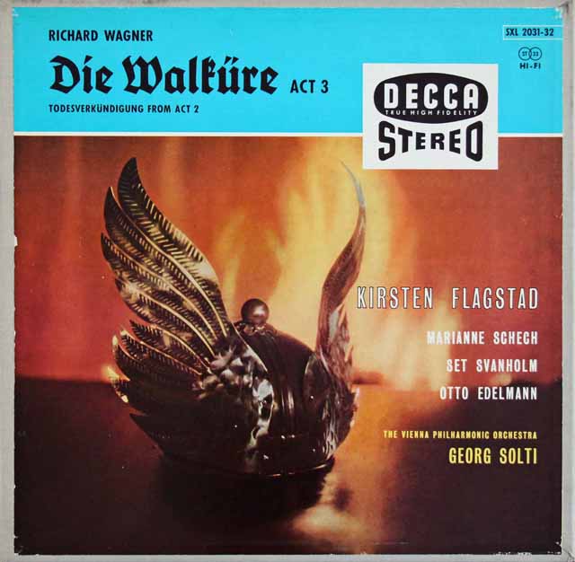 【独最初期盤】　ショルティのワーグナー/「ワルキューレ」第3幕ほか　独DECCA　3207　LP レコード