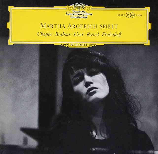 アルゲリッチのショパン、ブラームス、ラヴェル、リスト、プロコフィエフ（アルゲリッチ・デビュー！）　独DGG　3208　LP レコード