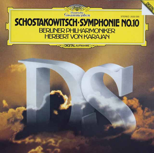 カラヤンのショスタコーヴィチ/交響曲第10番　独DGG　3721　LP レコード