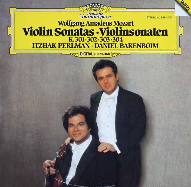 パールマン&バレンボイムのモーツァルト/ヴァイオリン・ソナタ第18～21番　独DGG　3208　LP レコード