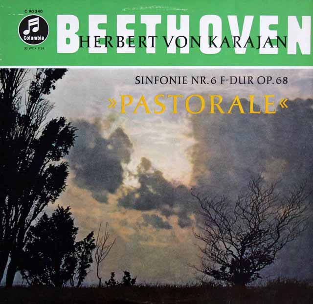 カラヤンのベートーヴェン/交響曲第6番「田園」　独Columbia　3597　LP レコード