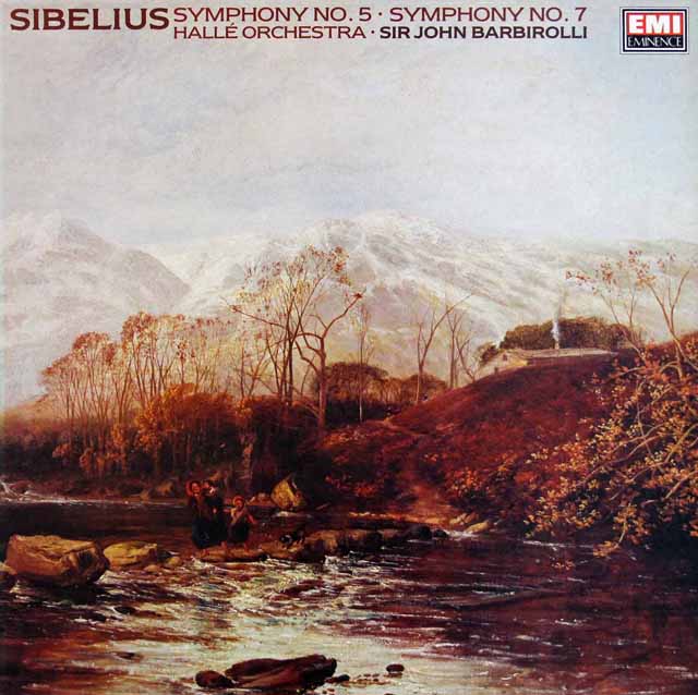 バルビローリのシベリウス/交響曲第5、7番　英EMI　3597　LP レコード
