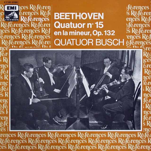 ブッシュ四重奏団のベートーヴェン/弦楽四重奏曲第15番　仏EMI　3721　LP レコード