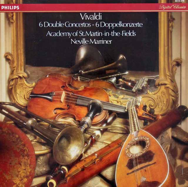 マリナー、アカデミー室内管弦楽団のヴィヴァルディ/二重協奏曲集　蘭PHILIPS　3509　LP レコード