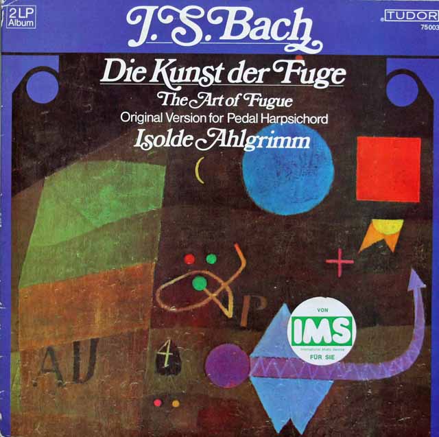 アールグリムのバッハ/フーガの技法　スイスTUDOR　3509　LP レコード