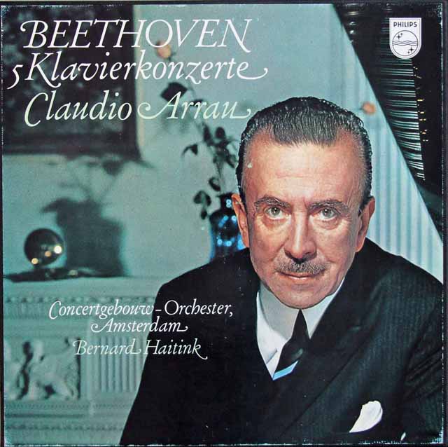 アラウ、ハイティンクのベートーヴェン/ピアノ協奏曲全集　蘭PHILIPS　3509　LP レコード