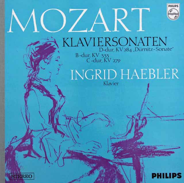 ヘブラーのモーツァルト/ピアノソナタ第6番「デュルニツ」ほか　蘭PHILIPS　3209　LP レコード