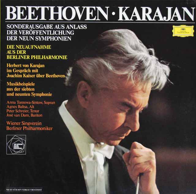 「カラヤンのヨアヒム・カイザーとの会話」　ベートーヴェン/交響曲第9番「合唱付き」第4楽章ほか　独DGG　3209　LP レコード