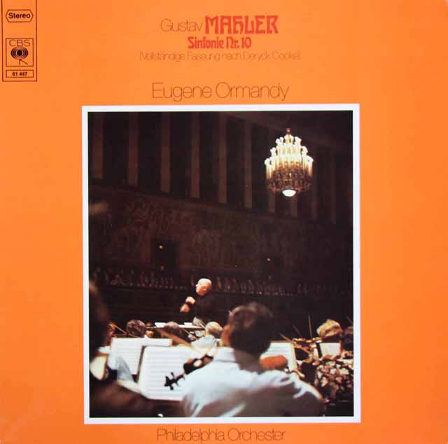 オーマンディのマーラー/交響曲第10番（クック版）　独CBS　3210　LP レコード