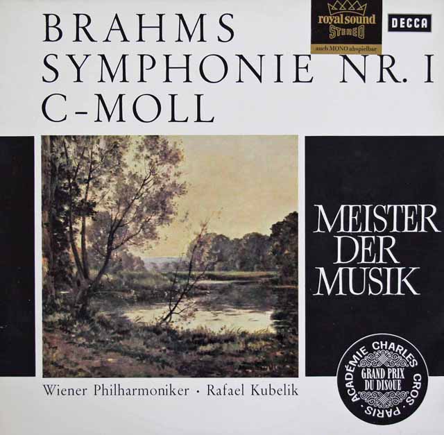 クーベリックのブラームス/交響曲第1番　独DECCA　3596　LP レコード