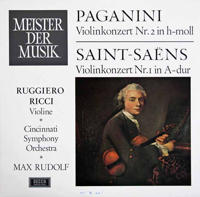 リッチのパガニーニ、サン=サーンス/ヴァイオリン協奏曲集　独DECCA　3596　LP レコード