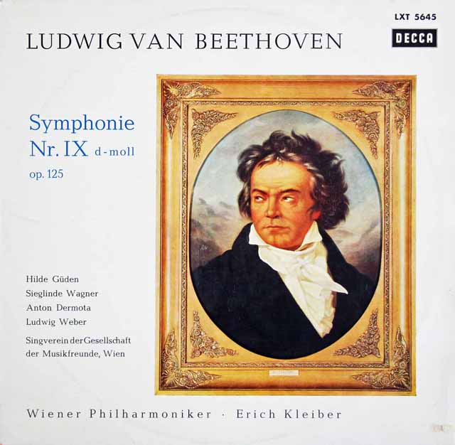 エーリヒ・クライバーのベートーヴェン/交響曲第9番「合唱付き」　独DECCA　3596　LP レコード