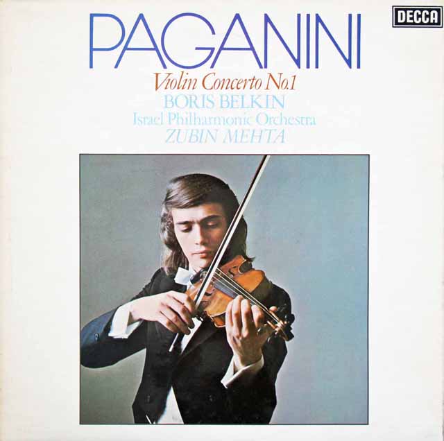 【オリジナル盤】ベルキン&メータのパガニーニ/ヴァイオリン協奏曲第1番　英DECCA　3210　LP レコード