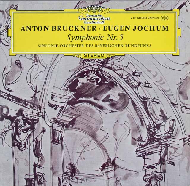 【独最初期盤】　ヨッフムのブルックナー/交響曲第5番　独DGG　3722　LP レコード