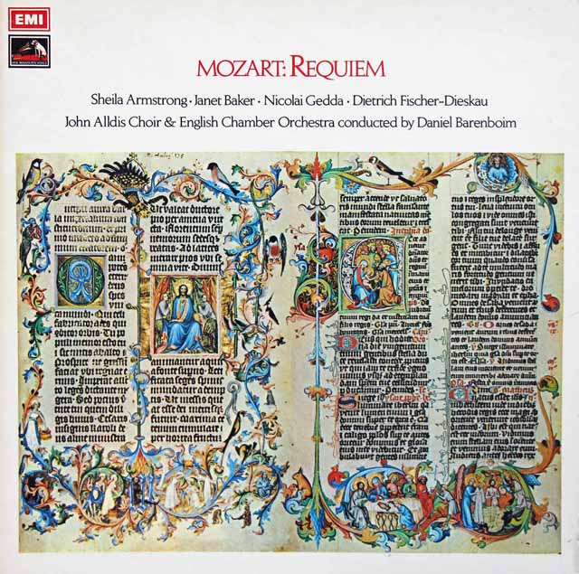 バレンボイムのモーツァルト/レクイエム　英EMI　3210　LP レコード