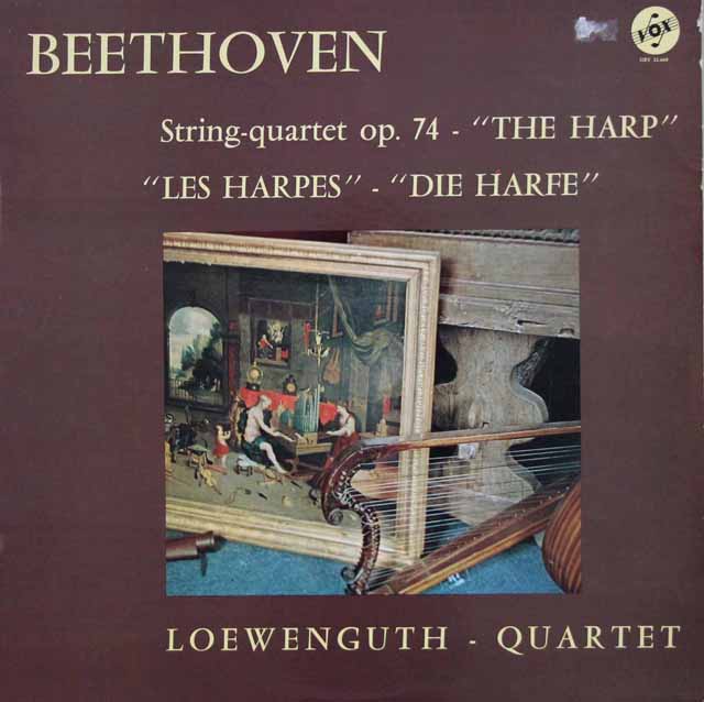 レーヴェングート四重奏団のベートーヴェン/弦楽四重奏曲第10番「ハープ」　仏VOX　3596　LP レコード