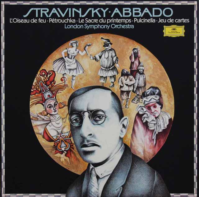 アバドのストラヴィンスキー/バレエ音楽集　独DGG　3596　LP レコード