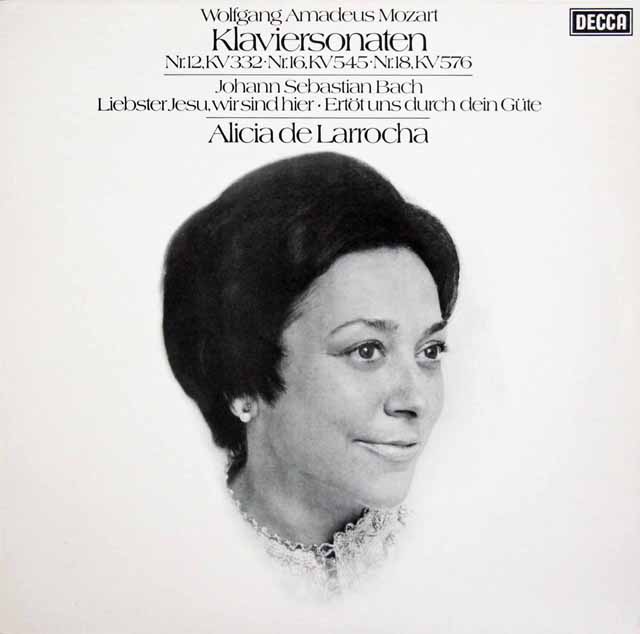 ラローチャのモーツァルト/ピアノソナタ第12,16&18番ほか　独DECCA　3211　LP レコード