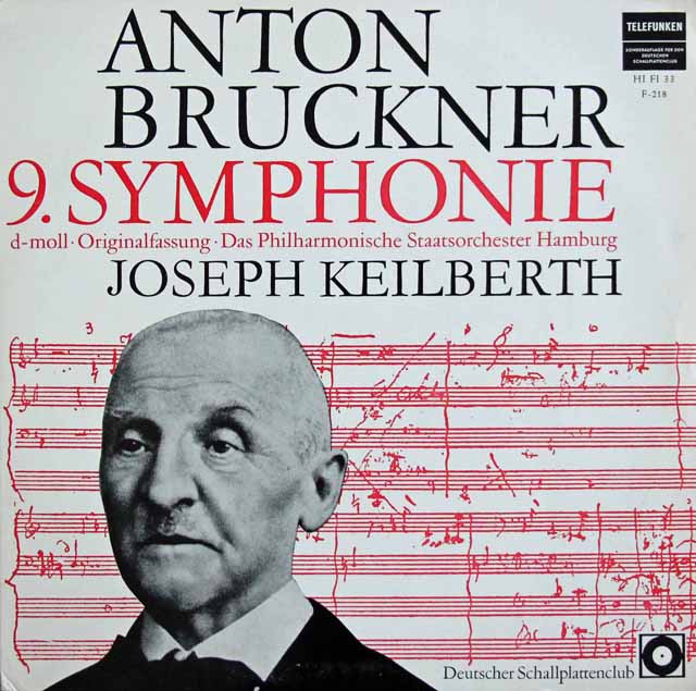 カイルベルトのブルックナー/交響曲第9番　独telefunken　3596　LP レコード