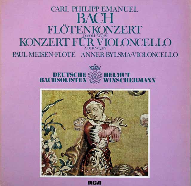 ビルスマ&ヴィンシャーマンのC.P.E.バッハ/チェロ協奏曲他　独RCA（SEON）　3211　LP レコード