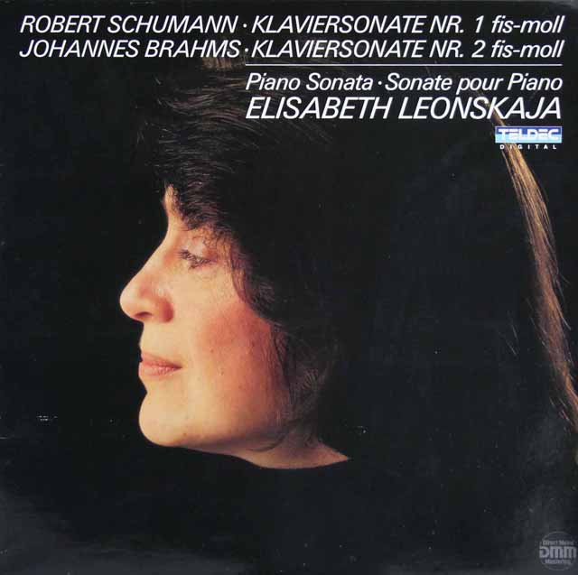 レオンスカヤのシューマン&ブラームス/ピアノソナタ集　独TELDEC　3212　LP レコード