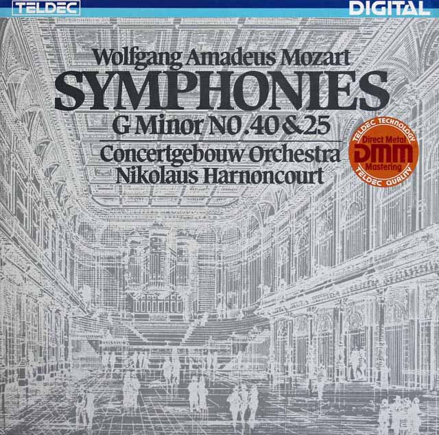 アーノンクールのモーツァルト/交響曲第40&25番　独TELDEC　3212　LP レコード