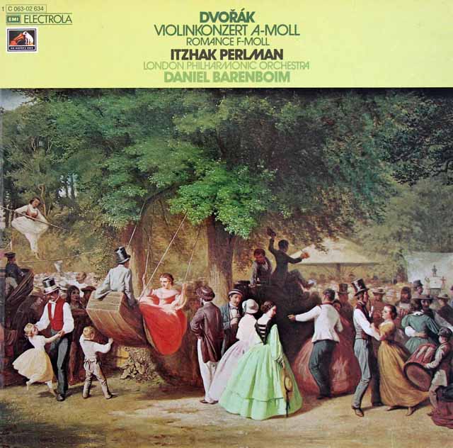 パールマン、バレンボイムのドヴォルザーク/ヴァイオリン協奏曲ほか　独EMI　3723　LP レコード