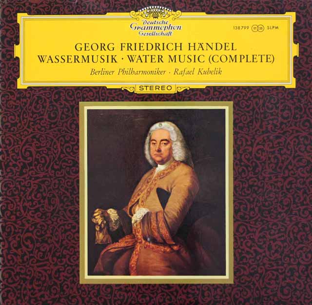 【独最初期盤】　クーベリックのヘンデル/「水上の音楽」組曲（完全版）　独DGG　3212　LP レコード
