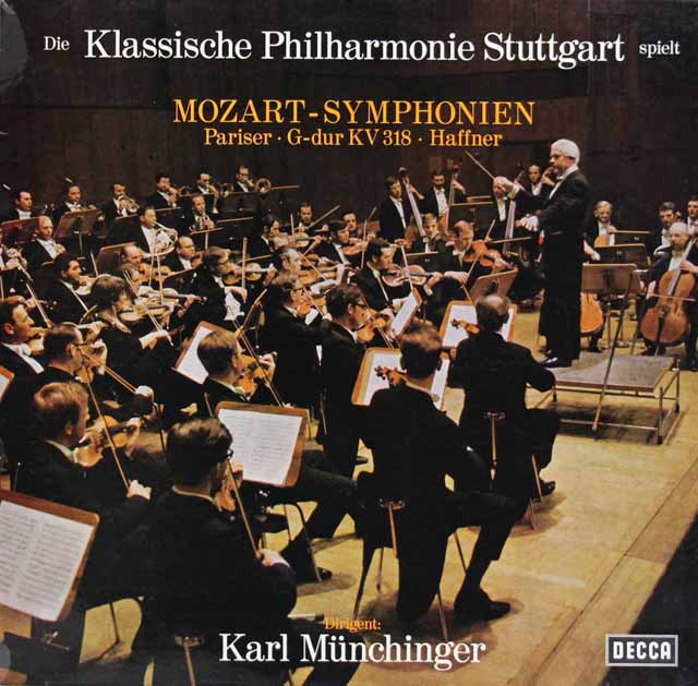ミュンヒンガーのモーツァルト/交響曲第31番「パリ」、第35番「ハフナー」、第32番　独DECCA　3511　LP レコード