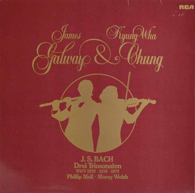 チョン、ゴールウェイ、ウェルシュ、モルのバッハ/フルート、ヴァイオリンと通奏低音のためのソナタ集　独RCA　3511　LP レコード