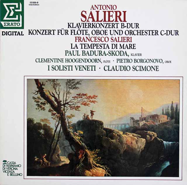 スコダ、シモーネ&イ・ソリスティ・ヴェネティのサリエリ/協奏曲集　独ERATO　3212　LP レコード