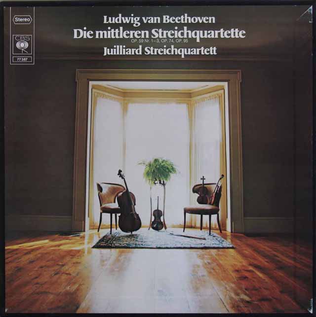 ジュリアード四重奏団のベートーヴェン/中期弦楽四重奏曲全集　独CBS　3512　LP レコード