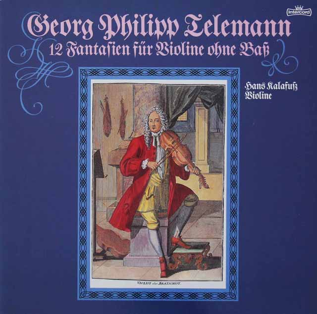 カラフースのテレマン/無伴奏ヴァイオリン為の12の幻想曲　独Intercord　3512　LP レコード