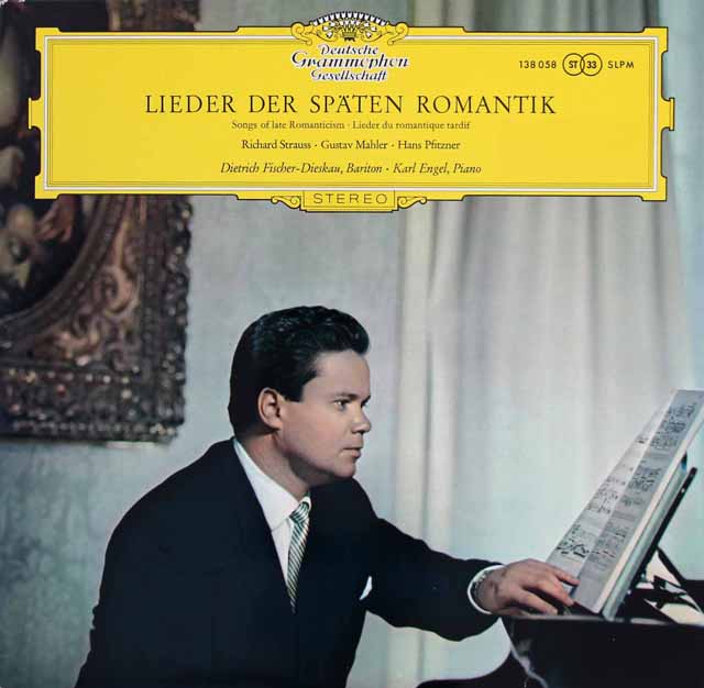 【独最初期盤】F=ディースカウのロマンティック歌曲集　独DGG　3213　LP レコード