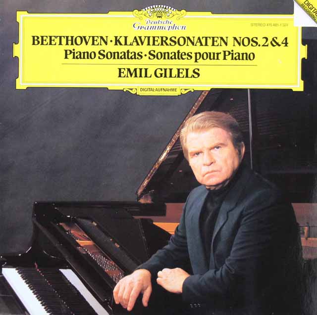 ギレリスのベートーヴェン/ピアノソナタ第2、4番　独DGG　3512　LP レコード