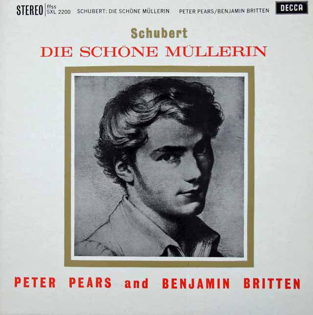 ピアーズ、ブリテンのシューベルト/美しき水車小屋の娘　英DECCA　3513　LP レコード