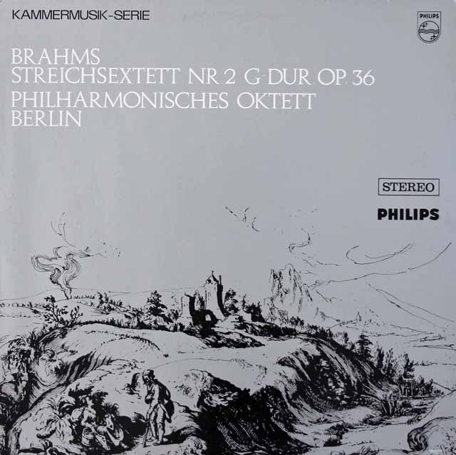 ベルリンフィル八重奏団のブラームス/弦楽六重奏曲第2番　蘭PHILIPS　3513　LP レコード
