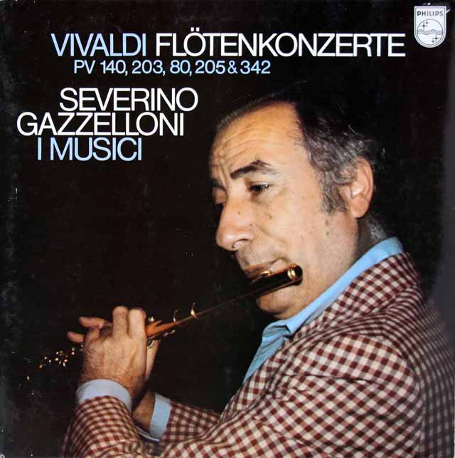 ガッゼローニとイ・ムジチのヴィヴァルディ/フルート協奏曲集　蘭PHILIPS　3513　LP レコード
